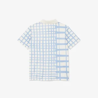 Polo da tennis a righe in piqué da bambino