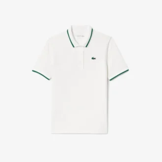 Polo da tennis da donna con colletto a righe e protezione UV