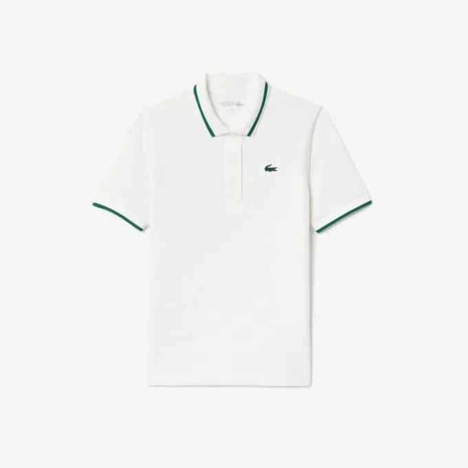 Polo da tennis da donna con colletto a righe e protezione UV Polo da tennis da donna con colletto a righe e protezione UV