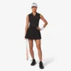 Polo da tennis da donna senza maniche in maglia elasticizzata Polo da tennis da donna senza maniche in maglia elasticizzata
