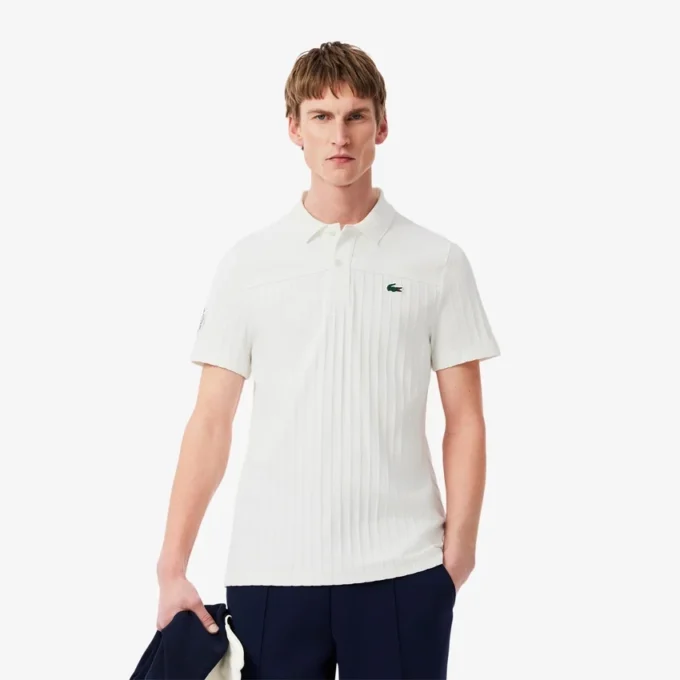 Polo da tennis Heritage da uomo con badge Ultra Dry Polo da tennis Heritage da uomo con badge Ultra Dry