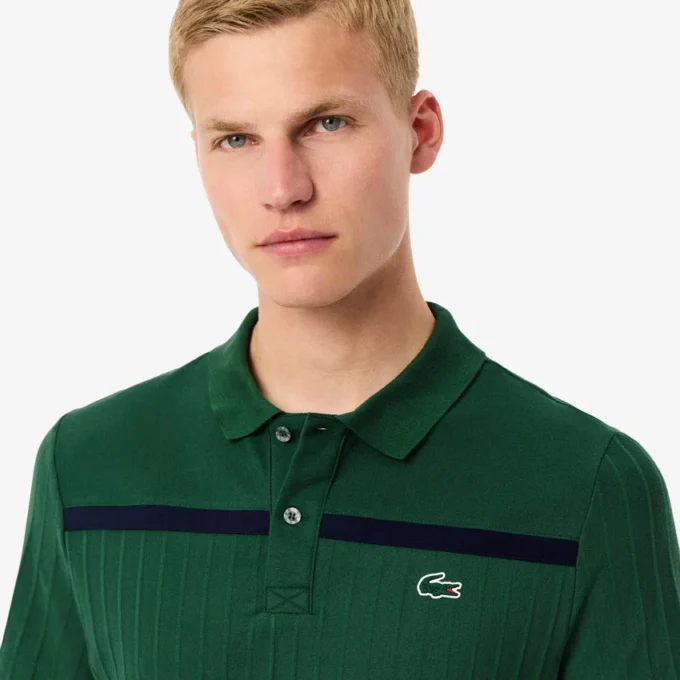 Polo da tennis Heritage da uomo con badge Ultra Dry Polo da tennis Heritage da uomo con badge Ultra Dry