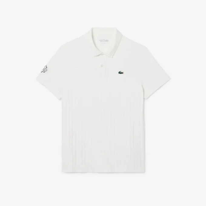 Polo da tennis Heritage da uomo con badge Ultra Dry Polo da tennis Heritage da uomo con badge Ultra Dry