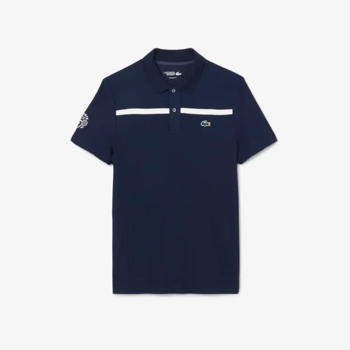 Polo da tennis Heritage da uomo con badge Ultra Dry Polo da tennis Heritage da uomo con badge Ultra Dry