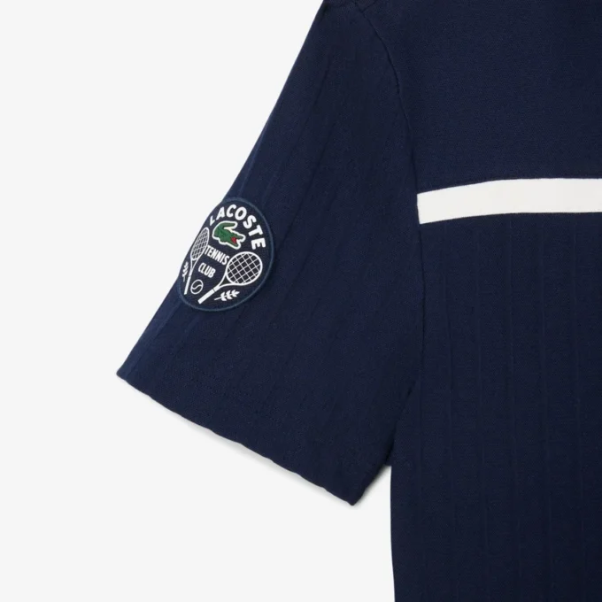 Polo da tennis Heritage da uomo con badge Ultra Dry Polo da tennis Heritage da uomo con badge Ultra Dry