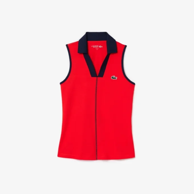 Polo da tennis senza maniche Slim Fit Ultra Dry da donna Polo da tennis senza maniche Slim Fit Ultra Dry da donna