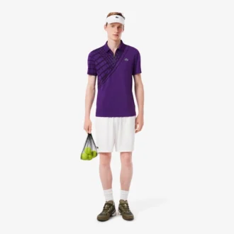 Polo da tennis slim fit stampata Ultra Dry da uomo