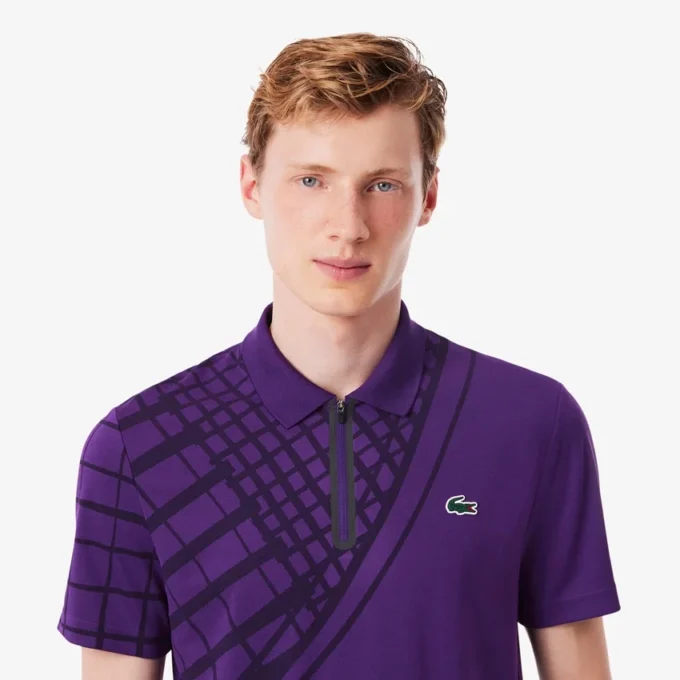 Polo da tennis slim fit stampata Ultra Dry da uomo Polo da tennis slim fit stampata Ultra Dry da uomo