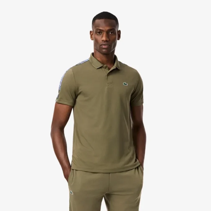 Polo da tennis Ultra Dry con strisce del marchio da uomo Polo da tennis Ultra Dry con strisce del marchio da uomo