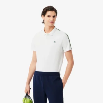 Polo da tennis Ultra Dry con strisce del marchio da uomo