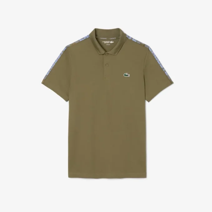 Polo da tennis Ultra Dry con strisce del marchio da uomo Polo da tennis Ultra Dry con strisce del marchio da uomo