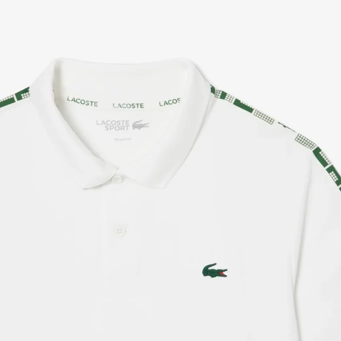 Polo da tennis Ultra Dry con strisce del marchio da uomo Polo da tennis Ultra Dry con strisce del marchio da uomo