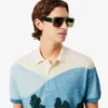 Polo da uomo in petit piqué stampato, vestibilità classica Polo da uomo in petit piqué stampato, vestibilità classica