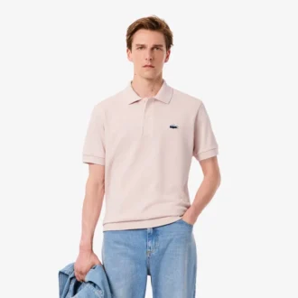 Polo da uomo in piqué con coccodrillo, vestibilità classica