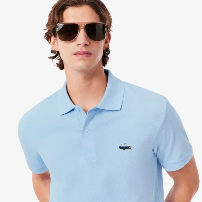 Polo da uomo in piqué con coccodrillo, vestibilità classica Polo da uomo in piqué con coccodrillo, vestibilità classica