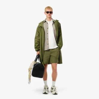 Polo da uomo in piqué con motivo ricamato e vestibilità classica
