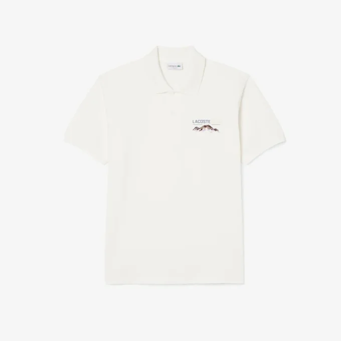 Polo da uomo in piqué con motivo ricamato e vestibilità classica Polo da uomo in piqué con motivo ricamato e vestibilità classica