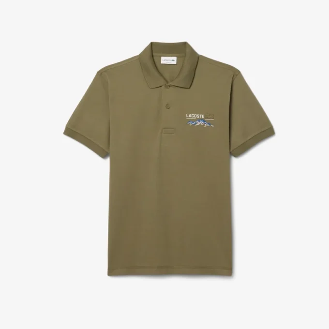 Polo da uomo in piqué con motivo ricamato e vestibilità classica Polo da uomo in piqué con motivo ricamato e vestibilità classica