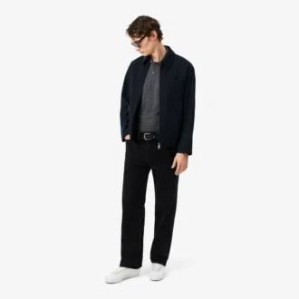 Polo da uomo in piqué melange con vestibilità classica