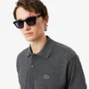 Polo da uomo in piqué melange con vestibilità classica Polo da uomo in piqué melange con vestibilità classica