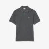 Polo da uomo in piqué melange con vestibilità classica Polo da uomo in piqué melange con vestibilità classica