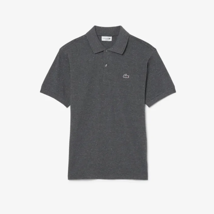 Polo da uomo in piqué melange con vestibilità classica Polo da uomo in piqué melange con vestibilità classica