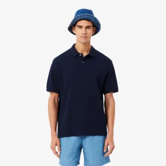Polo da uomo in piqué pesante, vestibilità ampia