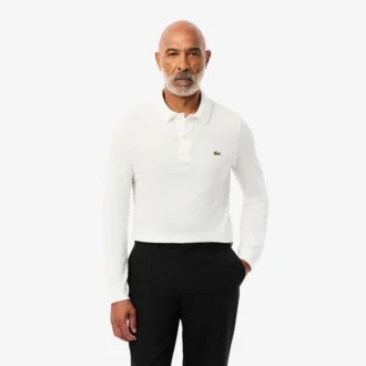 Polo da uomo L.12.12 a maniche lunghe slim fit