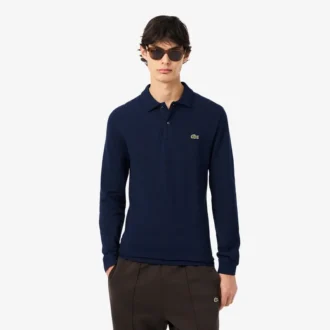 Polo da uomo L.12.12 a maniche lunghe slim fit