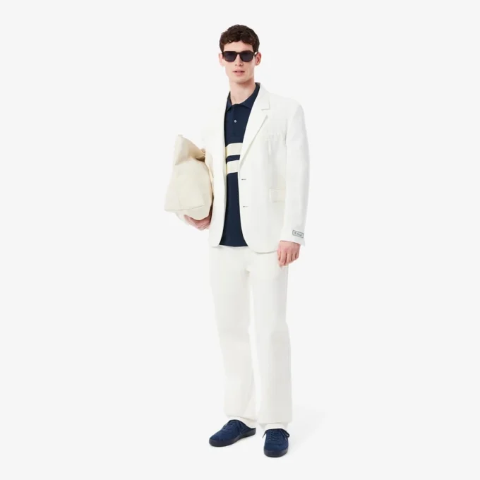 Polo da uomo L.12.12 a righe larghe, vestibilità classica Polo da uomo L.12.12 a righe larghe, vestibilità classica