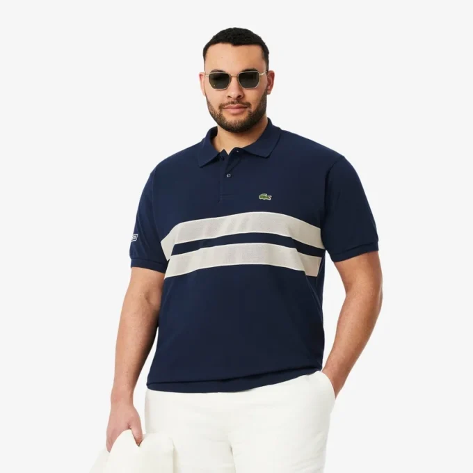 Polo da uomo L.12.12 a righe larghe, vestibilità classica Polo da uomo L.12.12 a righe larghe, vestibilità classica