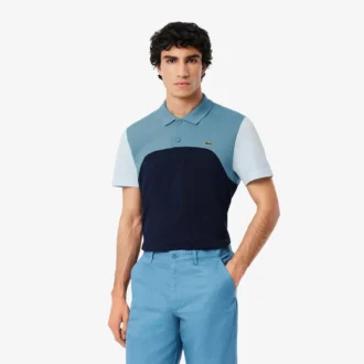 Polo da uomo L.12.12 a taglio regolare con blocchi di colore