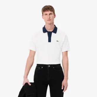 Polo da uomo L.12.12 con collo a contrasto e vestibilità classica