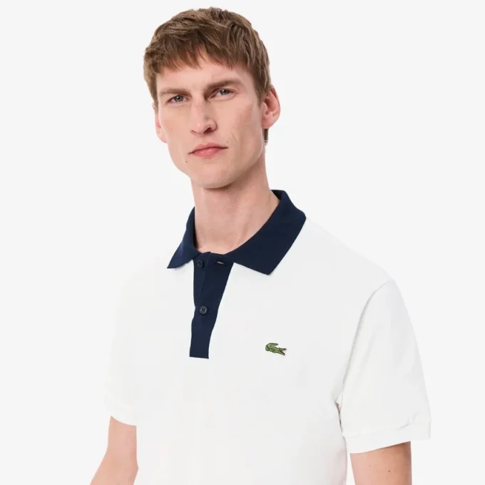 Polo da uomo L.12.12 con collo a contrasto e vestibilità classica Polo da uomo L.12.12 con collo a contrasto e vestibilità classica