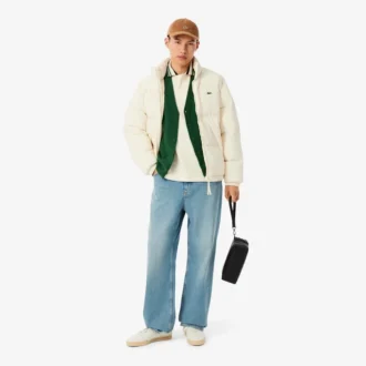 Polo da uomo Made in France con colletto a righe e vestibilità classica