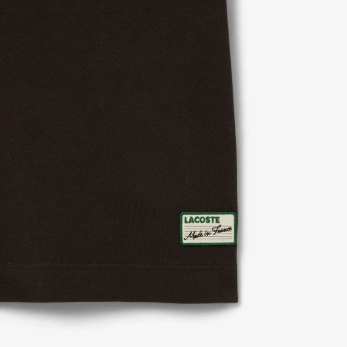 Polo da uomo Made in France con colletto a righe e vestibilità classica Polo da uomo Made in France con colletto a righe e vestibilità classica