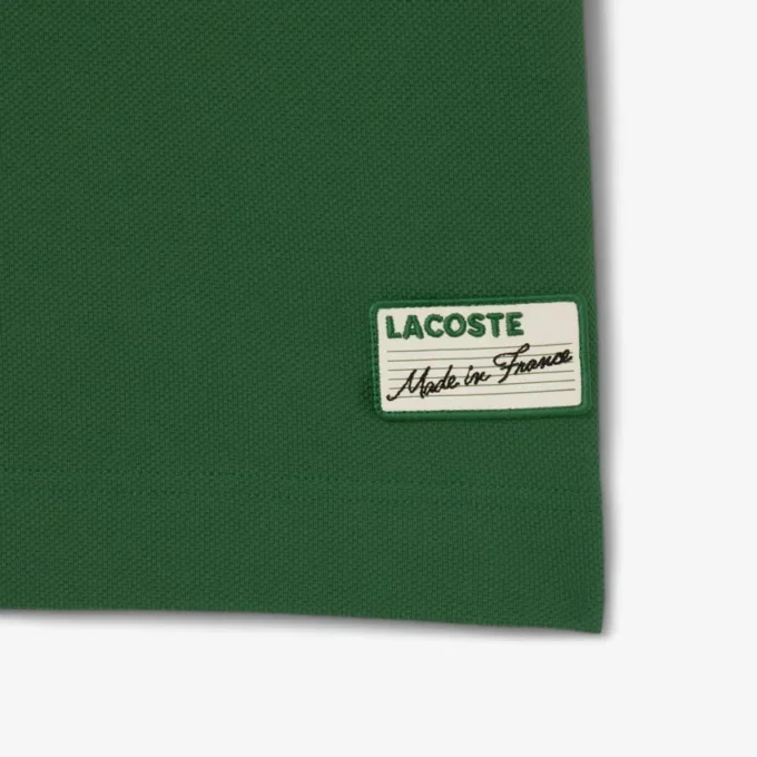 Polo da uomo Made in France con colletto a righe e vestibilità classica Polo da uomo Made in France con colletto a righe e vestibilità classica
