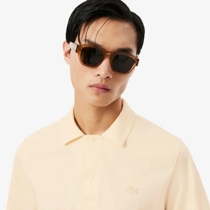 Polo da uomo Paris Classic Fit con collo aperto e ricamo Polo da uomo Paris Classic Fit con collo aperto e ricamo