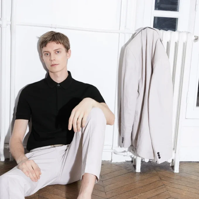Polo da uomo Paris Stretch Piqua, vestibilità regolare