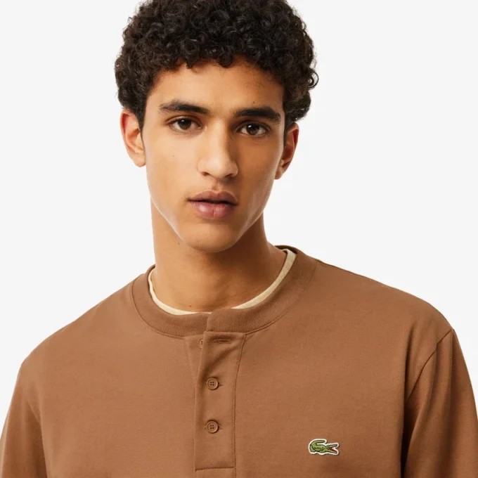 Polo Henley da uomo a maniche lunghe Polo Henley da uomo a maniche lunghe