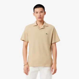 Polo in cotone e lino dalla vestibilità classica