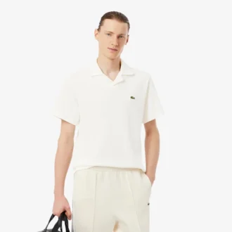 Polo in cotone e lino dalla vestibilità classica