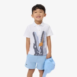 Polo in cotone stampato