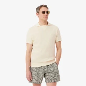 Polo in cotone traforato dalla vestibilità regolare