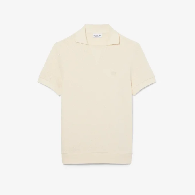 Polo in cotone traforato dalla vestibilità regolare Polo in cotone traforato dalla vestibilità regolare