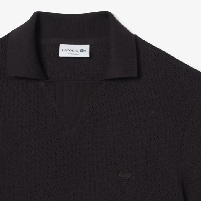 Polo in cotone traforato dalla vestibilità regolare Polo in cotone traforato dalla vestibilità regolare