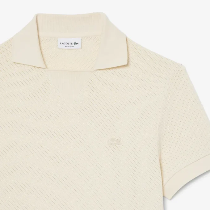 Polo in cotone traforato dalla vestibilità regolare Polo in cotone traforato dalla vestibilità regolare