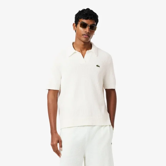 Polo in maglia bouclé dal taglio classico Polo in maglia bouclé dal taglio classico