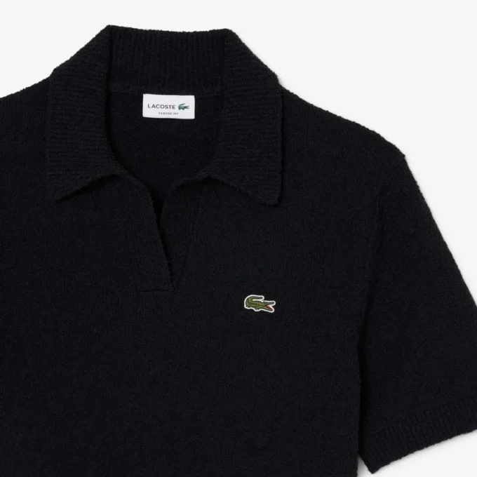 Polo in maglia bouclé dal taglio classico Polo in maglia bouclé dal taglio classico