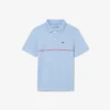 Polo in piqué a righe con marchio Ultra Dry Polo in piqué a righe con marchio Ultra Dry